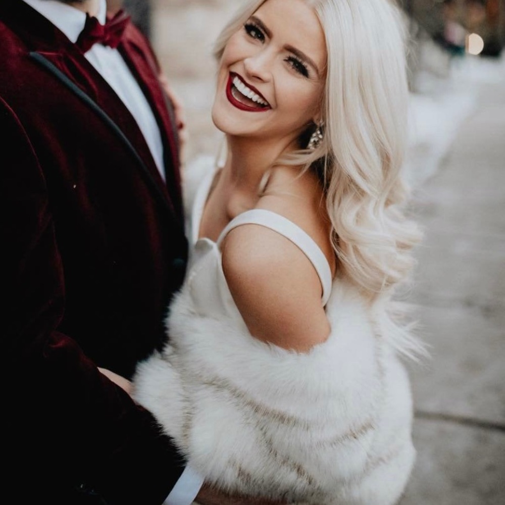 Handmade Faux Fur Bridal Wrap